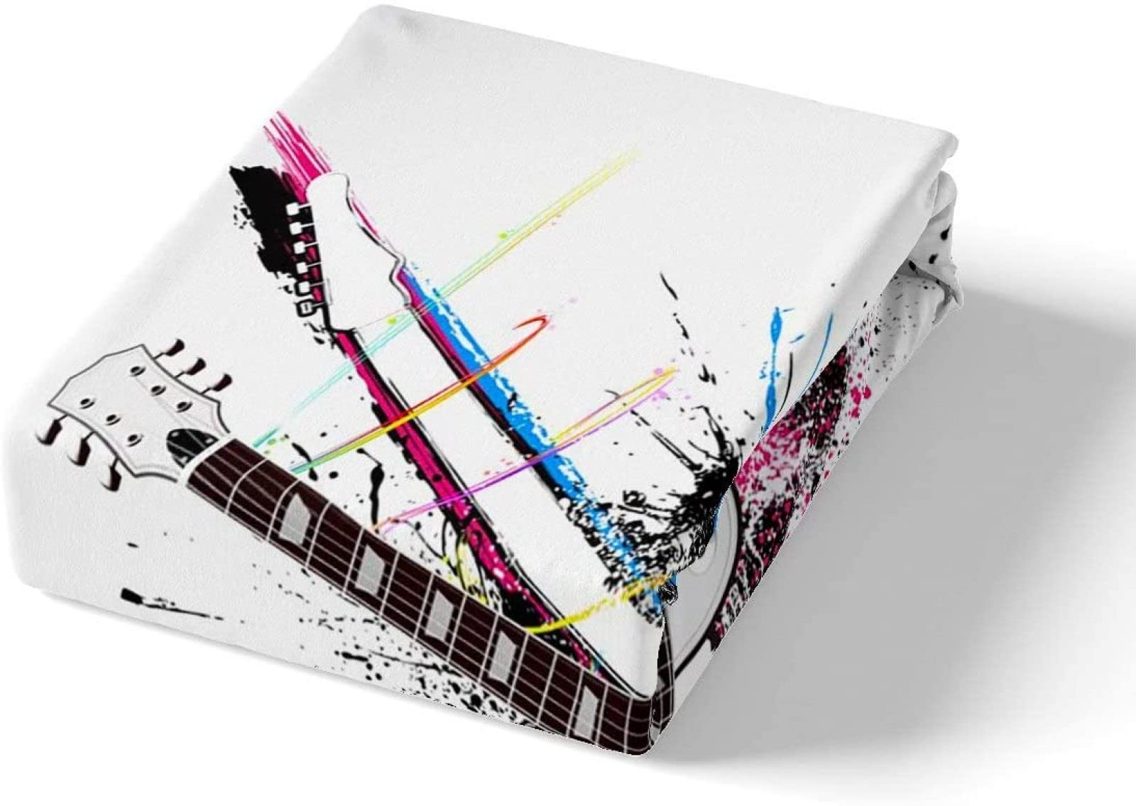 Rock Music Double Dekbedovertrek Set, 3D-print, zachte