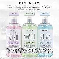 Vista 6 de Rae Dunn Champú acondicionador para mascotas con aceite de coco, limoncillo y vainilla, menta de coco, 33.8 fl oz
