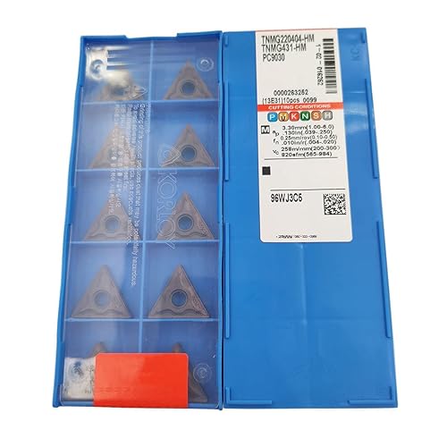 Miniatura 15 de GBJ TNMG431 TNMG220404-HM 10 piezas de insertos de carburo insertos de torneado para torno de procesamiento de piezas de acero para herramientas