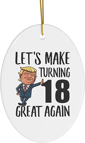 Divertidos regalos de cumpleaños número 18 para mujeres y hombres, hacen que los cumpleaños sean geniales de nuevo 18 años, adornos ovalados de