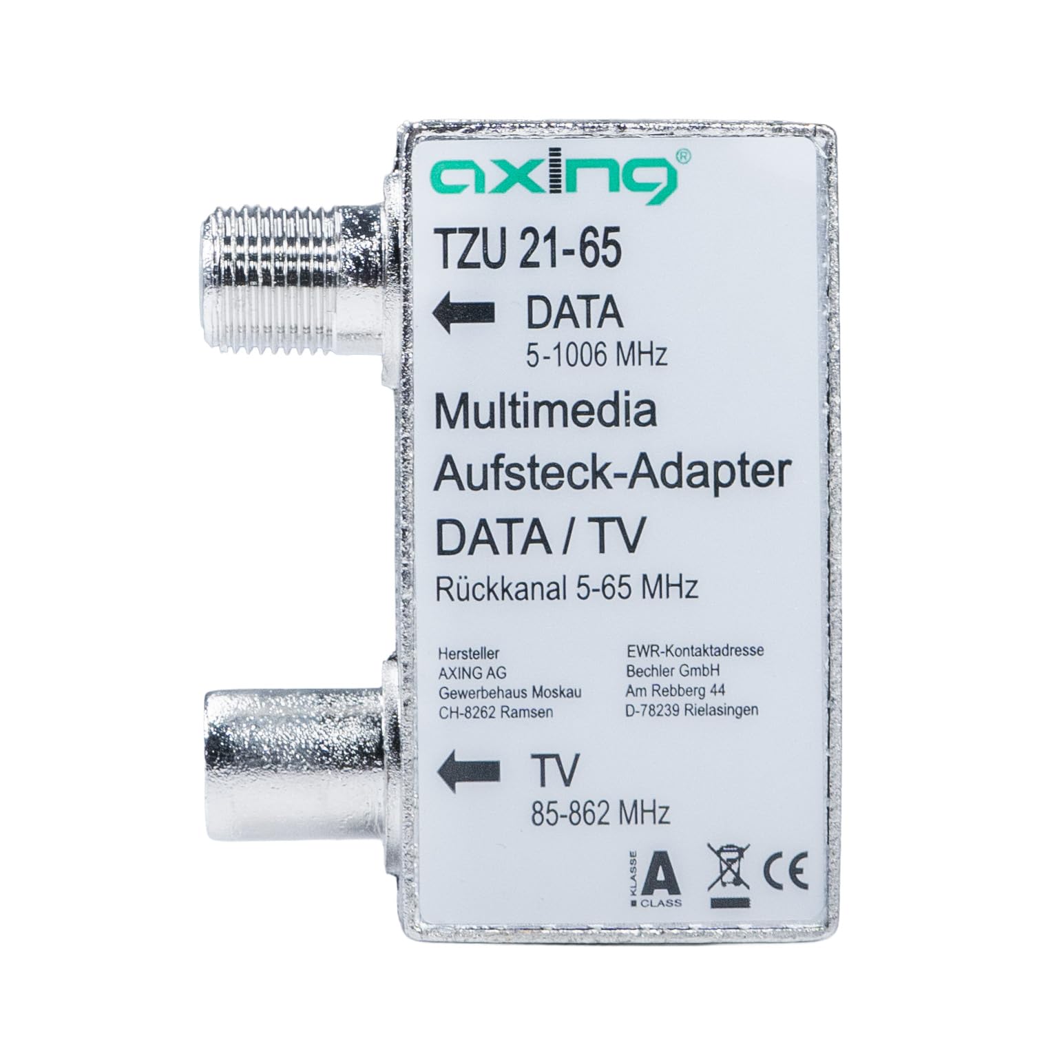 Axing TZU 21-65 Multimedialny rozdzielacz adapterów wtykowych do modemu kablowego