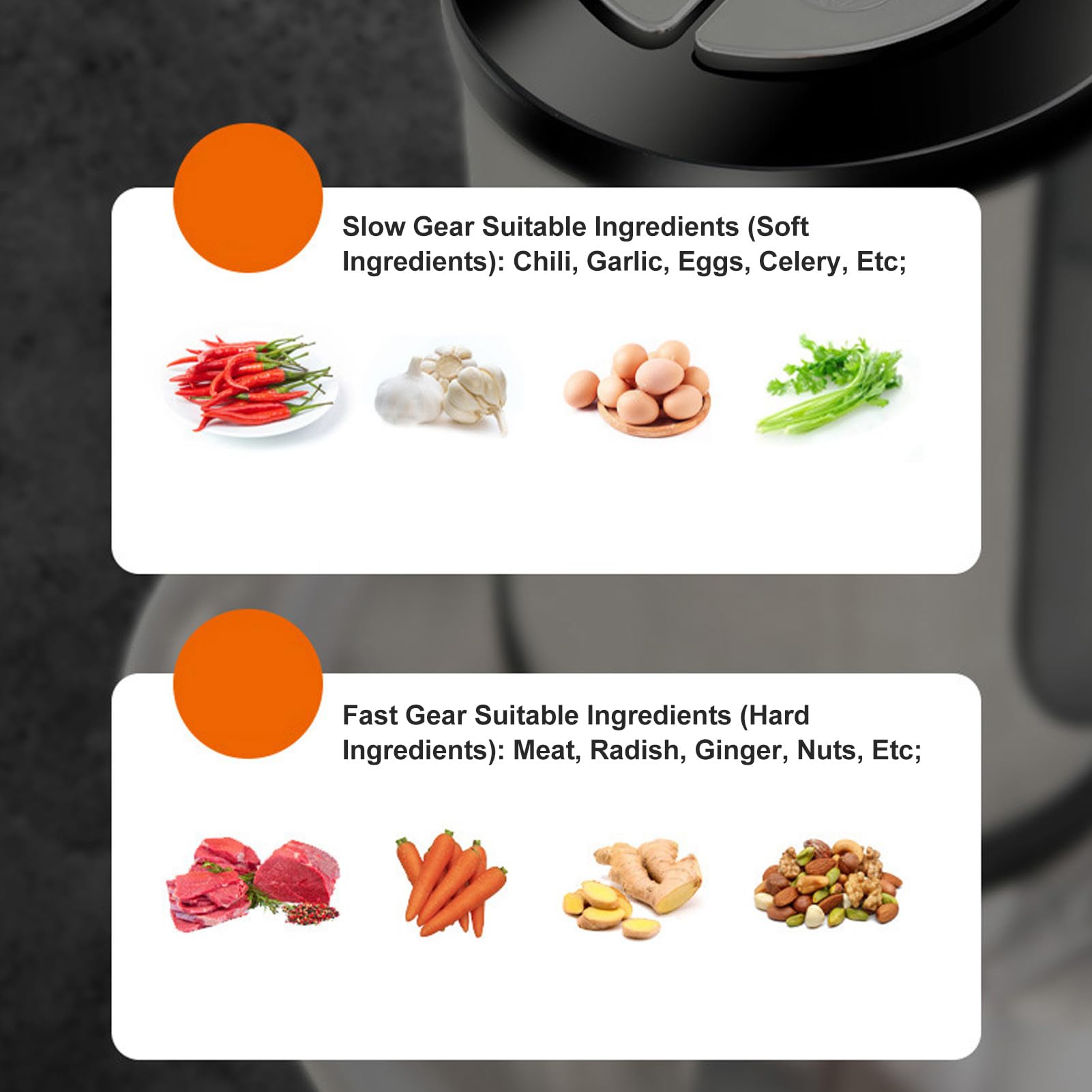Procesador eléctrico de alimentos, picador de alimentos de gran capacidad de acero inoxidable 4L con 5 cuchillas, picadora eléctrica de alimentos para carne, verduras, frutas y nueces 8