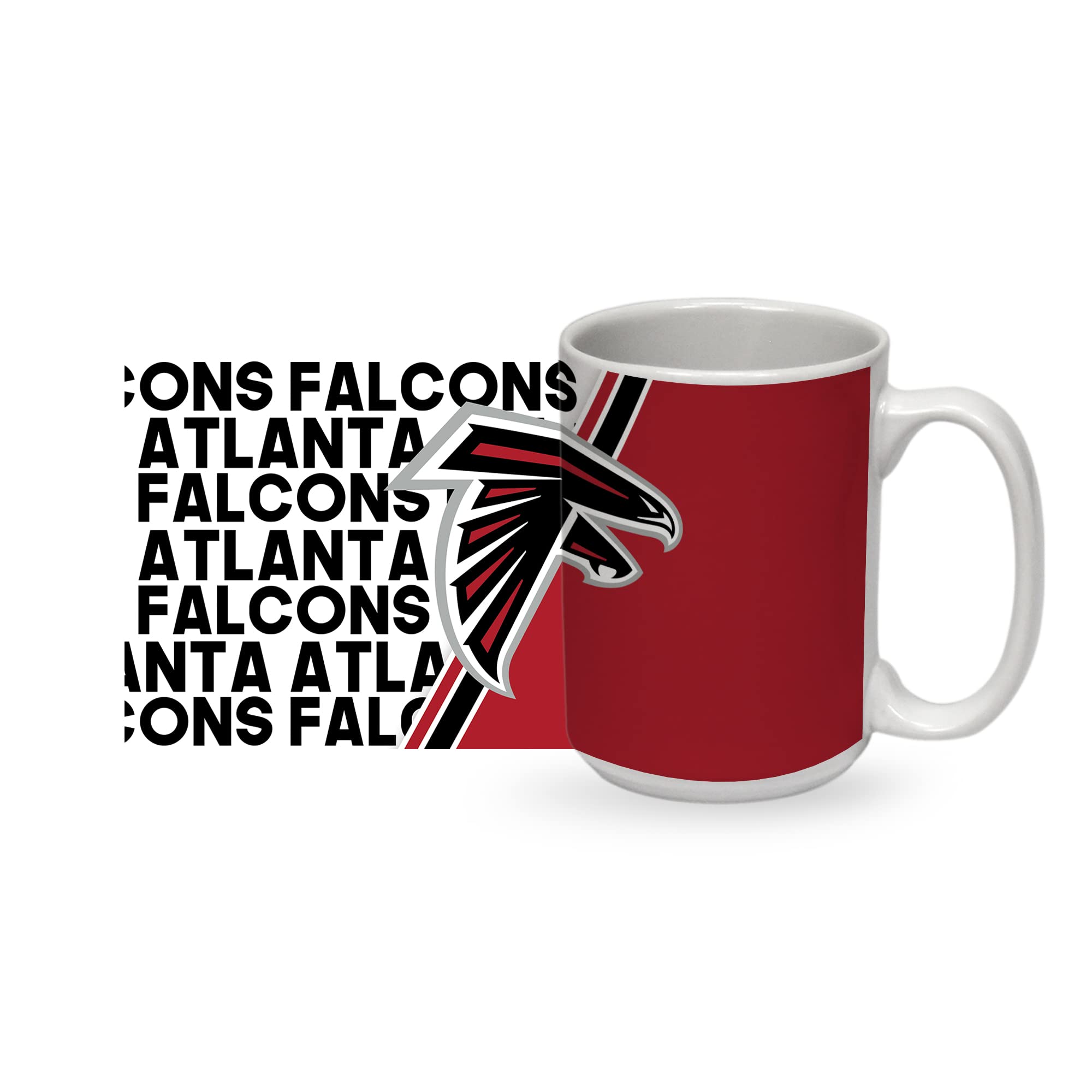 Rico Industries NFL Football Atlanta Falcons 15 oz White Ceramic Mug