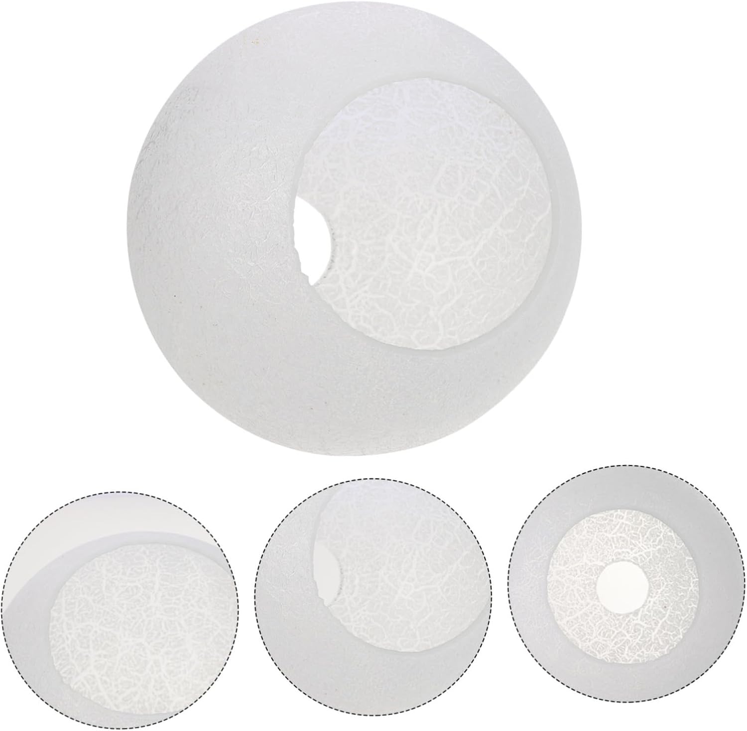 Gadpiparty Glass Lamp Shade Replacement for Ceiling Lights Crackle Design Stylish Globe Cover for Chandeliers Pendant Fixtures and Table Lamps Elegant Indoor Lighting Decor