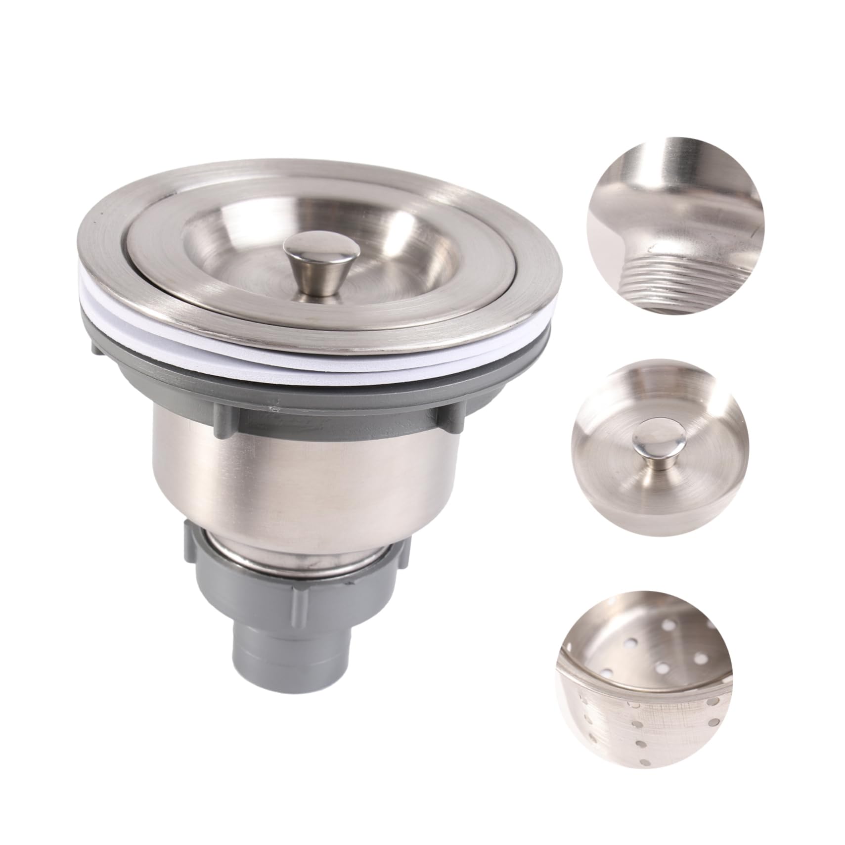 Angoily 3 Stück Küchenspüle Abflusssieb mit Geruchsfilter Abflusssieb für Waschbecken Effektiver Wasserstopper Leicht zu Reinigen für Küchen und Badezimmer