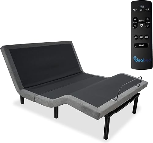 iDealBed 5i - Base de cama ajustable personalizada, soporte de pared, masaje, gravedad cero, cargador USB doble, comodidad de un solo toque, memoria