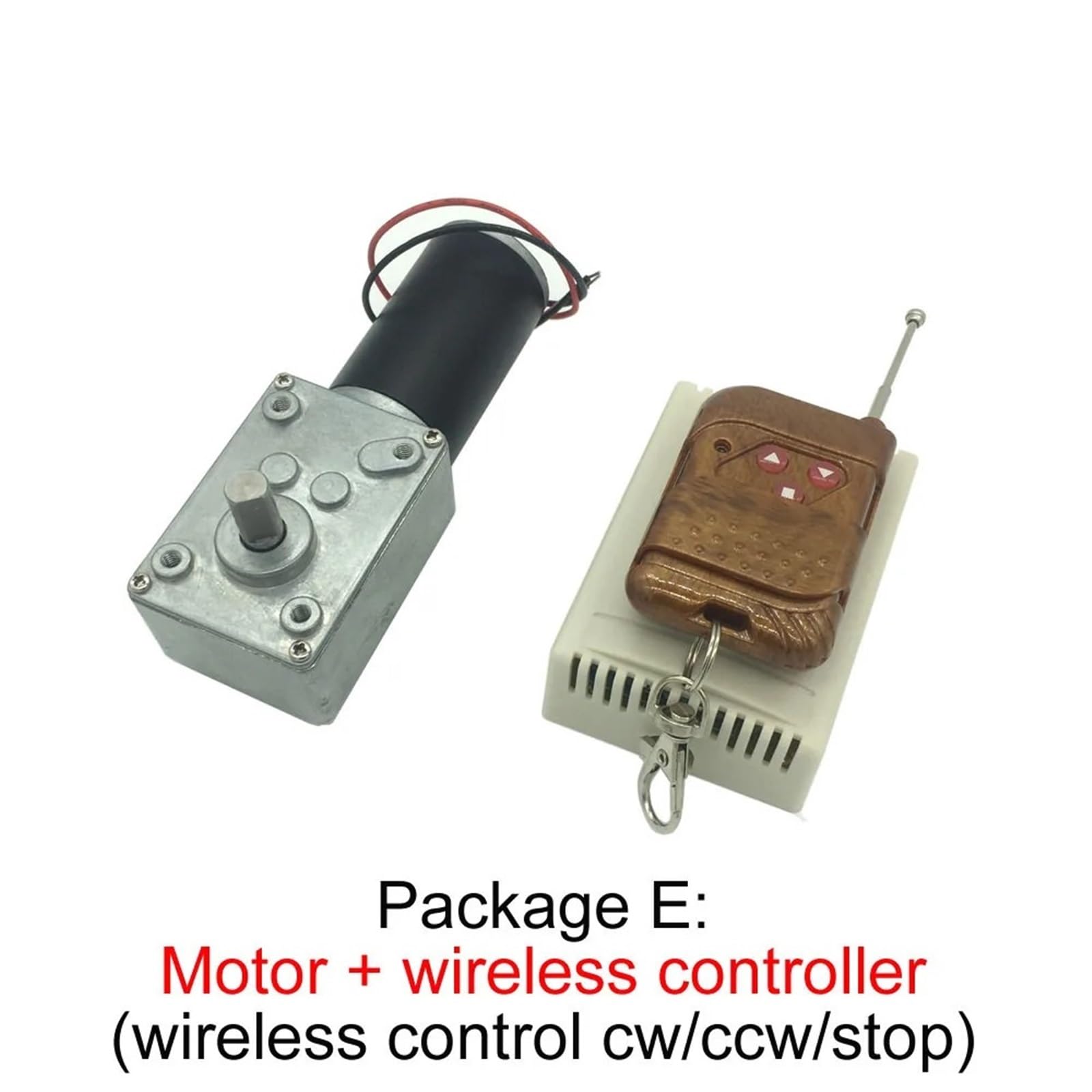 Getriebemotor 24V 1.6-70kg Hohe D-Welle 12V 7-470RPM Selbstsichernder Drehtischmotor A58SW31ZY (A-Paket, 5RPM, 12V)