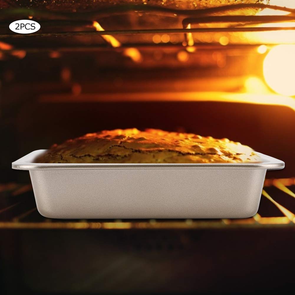 2 Teglie Da Forno Quadrate Antiaderenti Oro 22.5x22.5x4.6cm - Per Biscotti E Pane - Foto 10