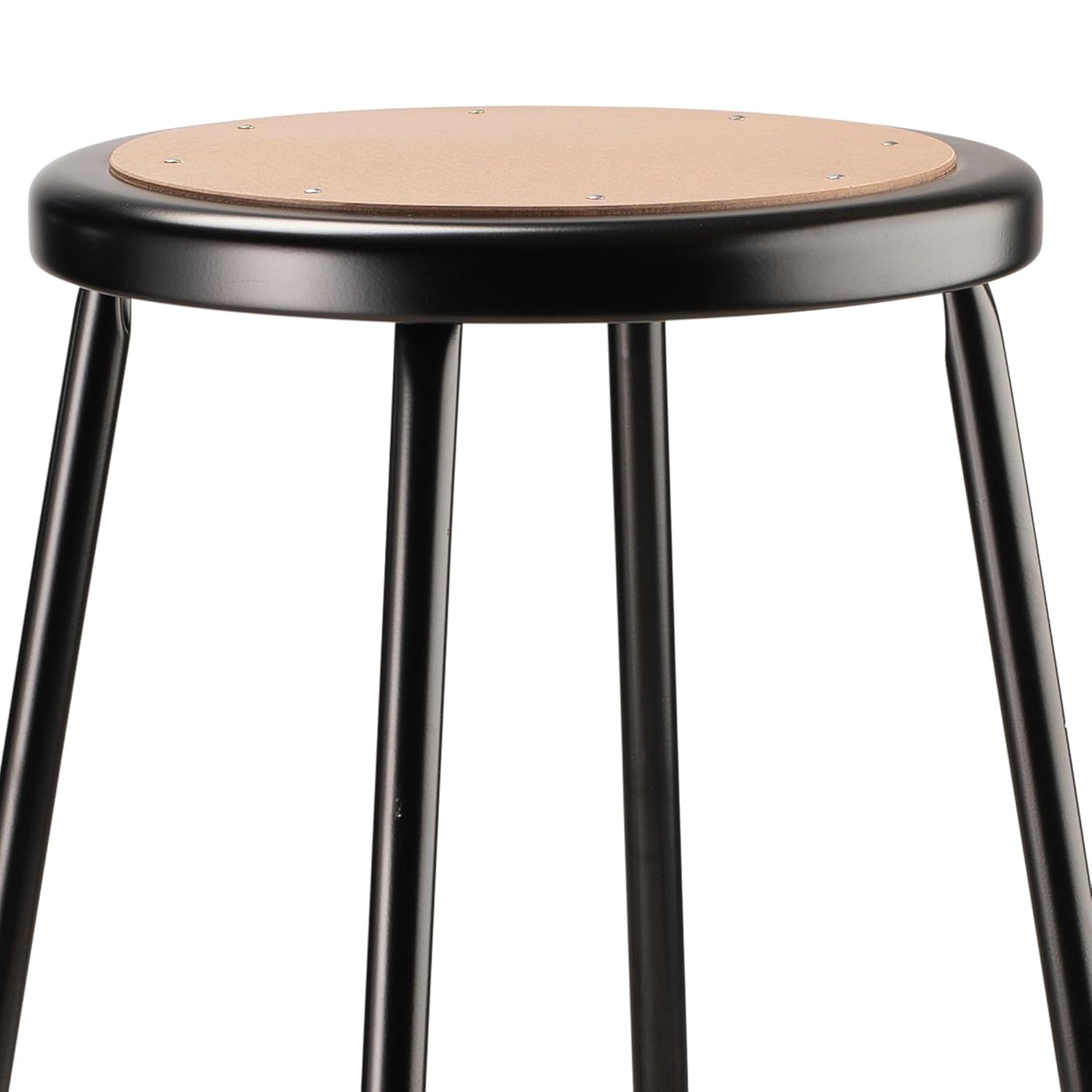 NPS 6224H 24" Adjustable Height Steel Stool, Black