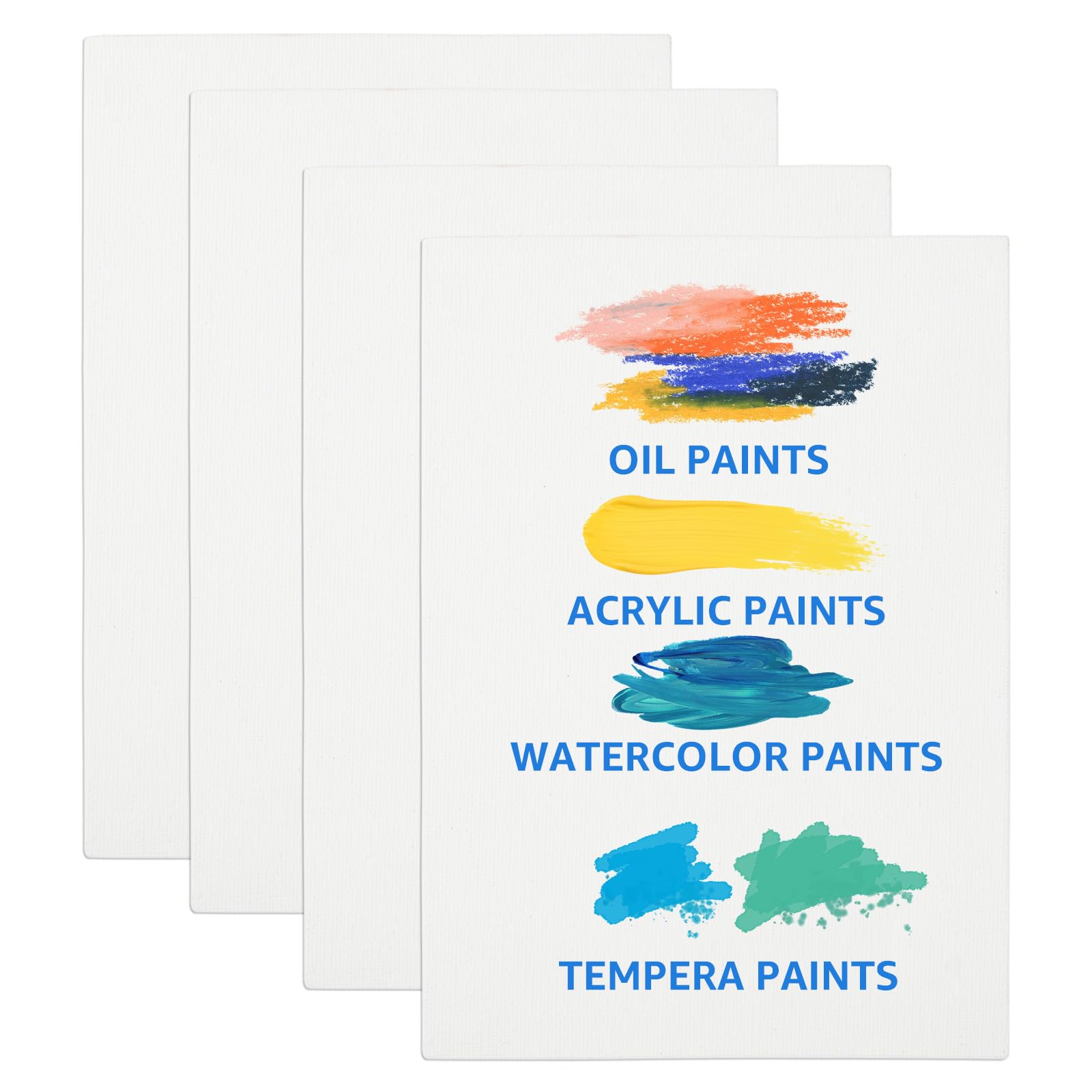 APACALI 24 PCS Blank Canvas, 5 x 7 Inch (13 x 18cm) Canvases for Painting Mini Canvas Boards - Image 4