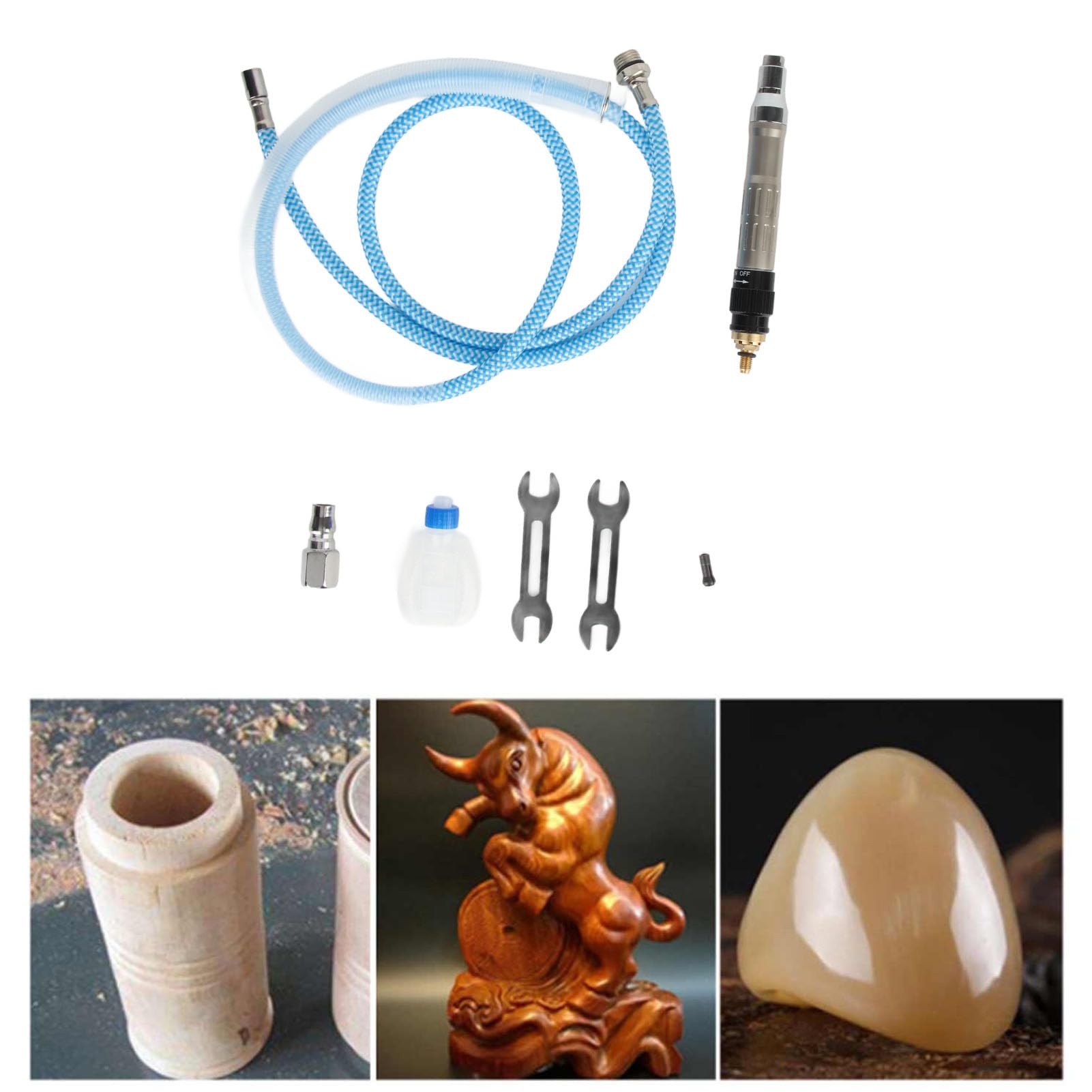 Kit di utensili pneumatici per smerigliatrice a matita Penna pneumatica per incisione ad aria da 70000 giri/min per la smerigliatura e la lucidatura