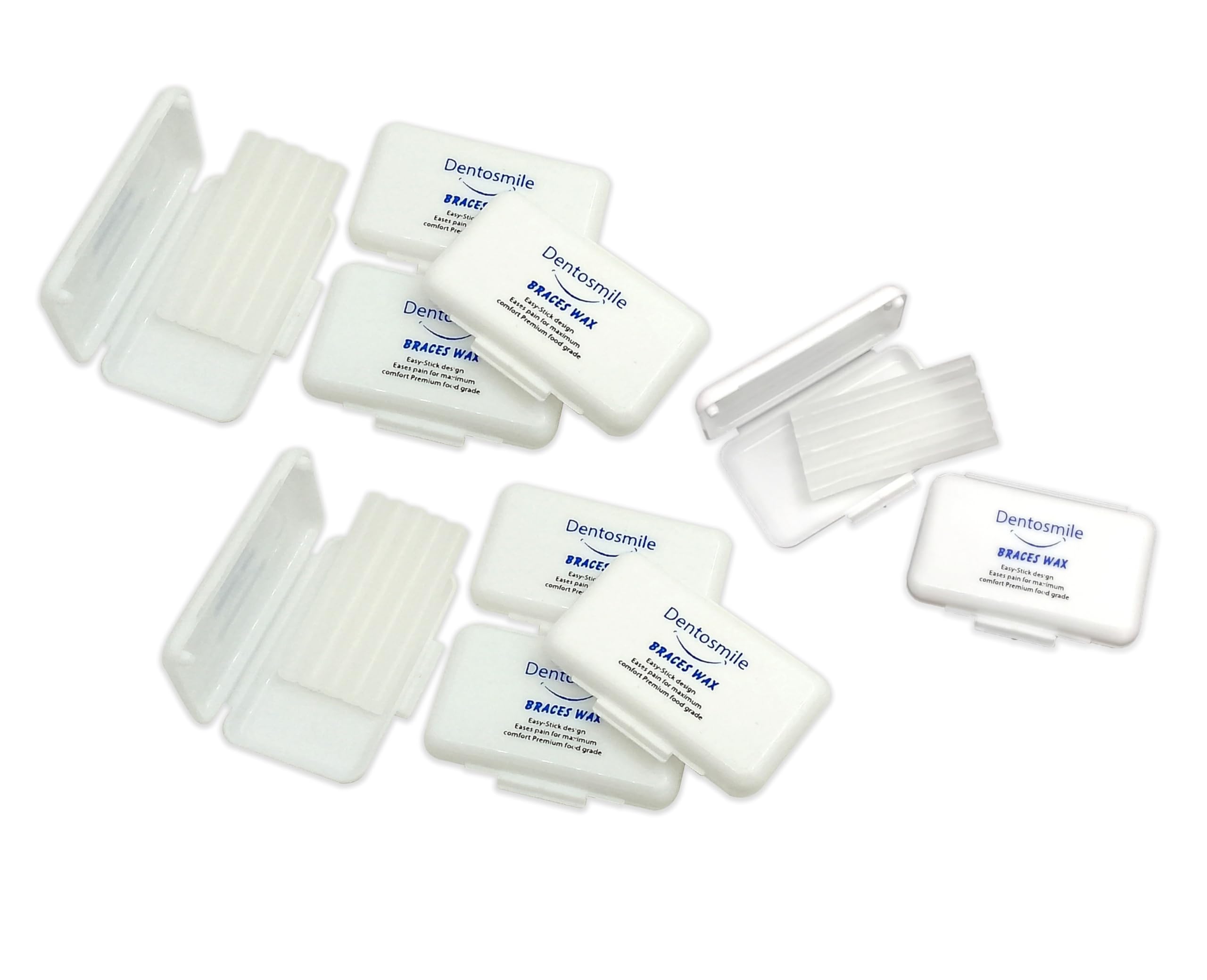 Dentosmile Dental Orthodontic Wax for Braces/Bracket Gum - 5 Strips Per Box (10)