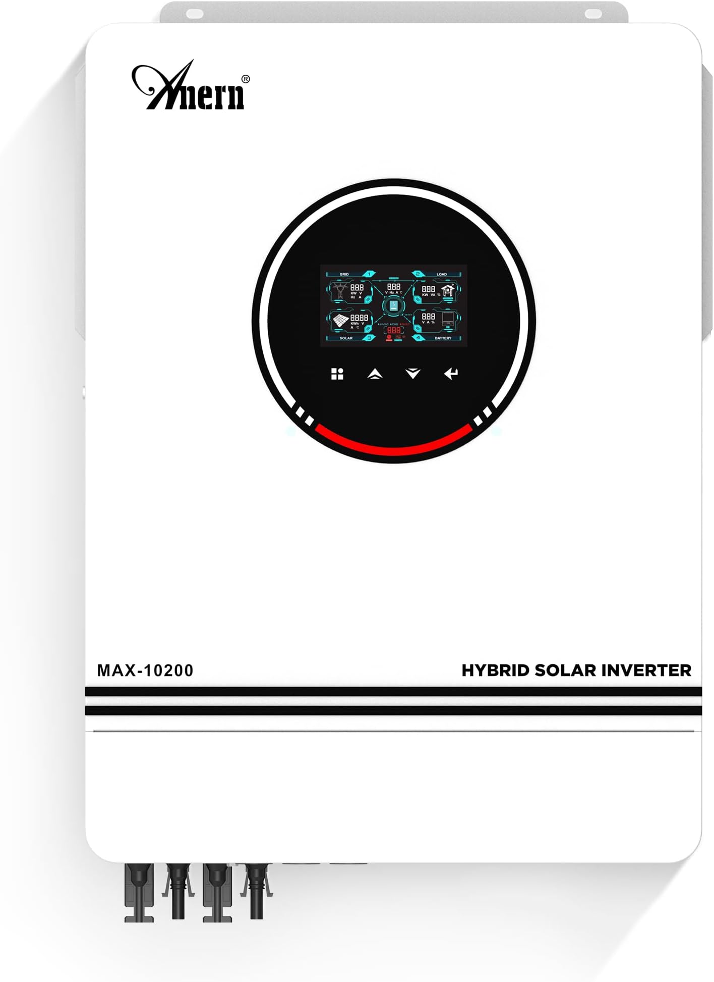 10.2KW Hybrid Solar Inverter All in One 48V to 220V-230VAC for Home RV Backup Off-Grid Living, Pure Sine Wave Inverter with 160A MPPT Charge Controller, Works with Lead-Acid & Lithium Battery