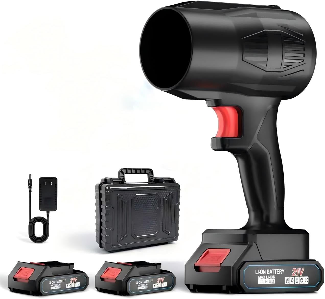 21V Cordless Leaf Blower, 990000 RPM High-Speed,6000MAh Large-Capacity Batteries & Fast Charger Included, Lightweight Handheld Blower for Lawn/Garden/Yard Cleanup