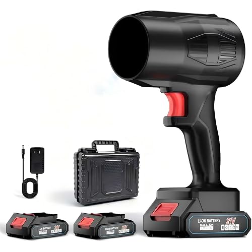 21V Cordless Leaf Blower, 990000 RPM High-Speed,6000MAh Large-Capacity Batteries & Fast Charger Included, Lightweight Handheld Blower for Lawn/Garden/Yard Cleanup