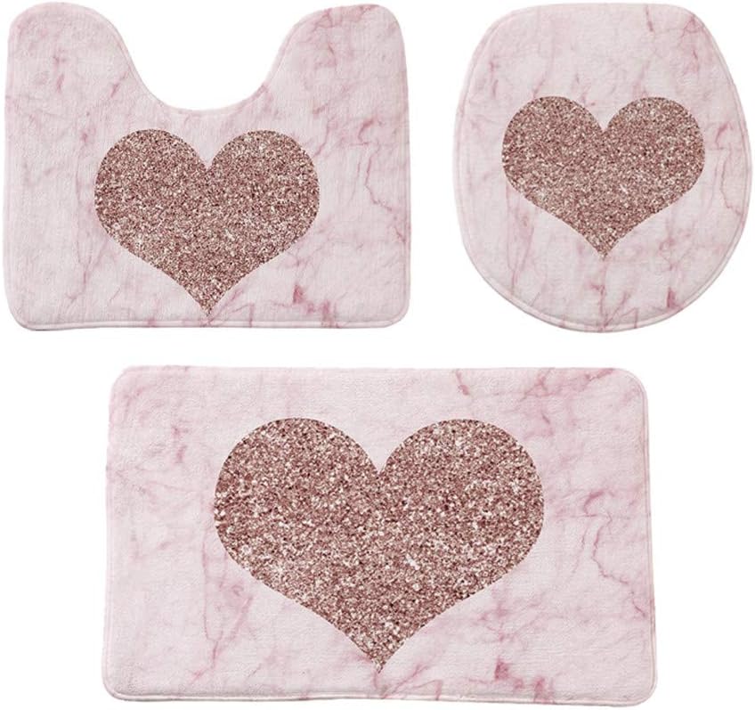 Baulody 3Pack Bath Mat Set Large, Small and Contour