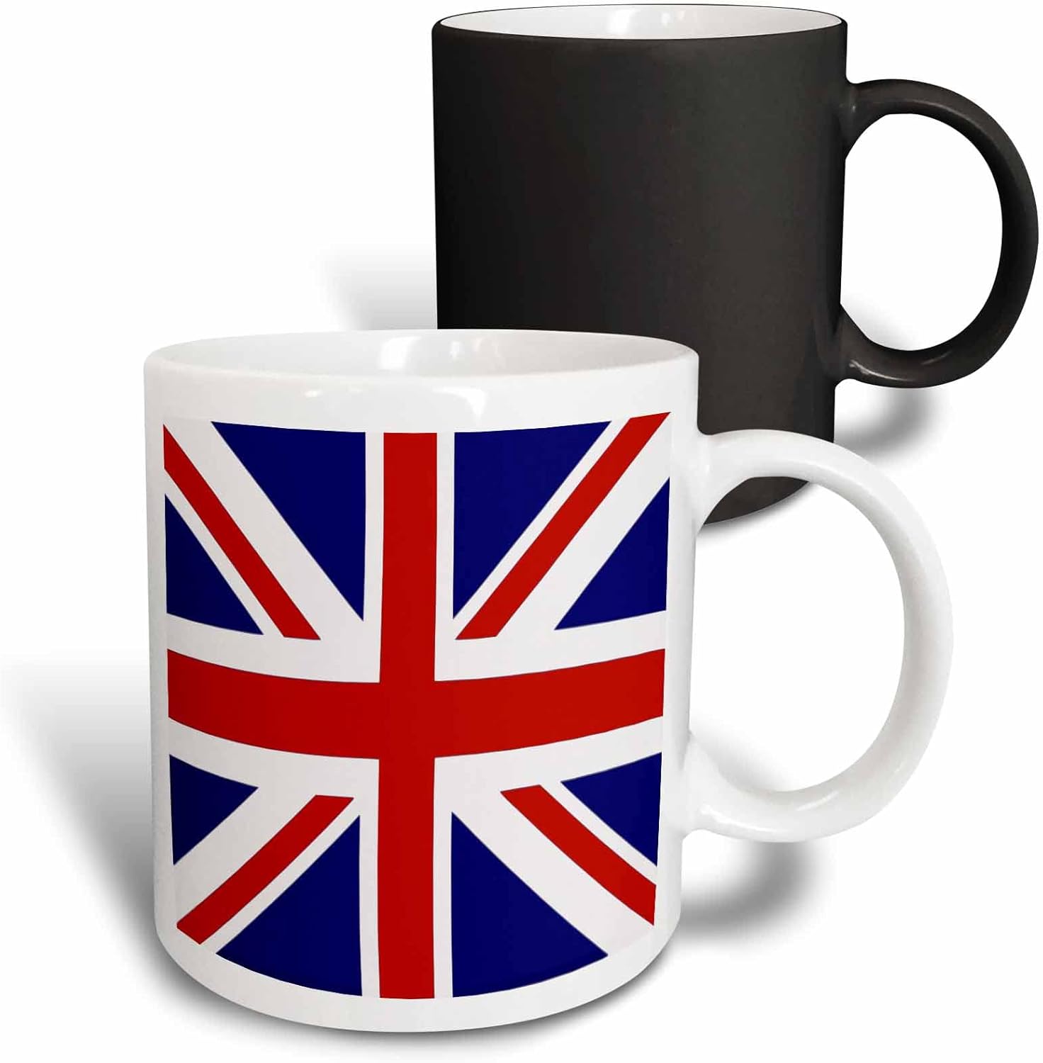 3dRose mug_159852_3 British Flag Red White Blue Union Jack Great Britain United Kingdom Uk England English Magic Transforming Mug, 11-Ounce