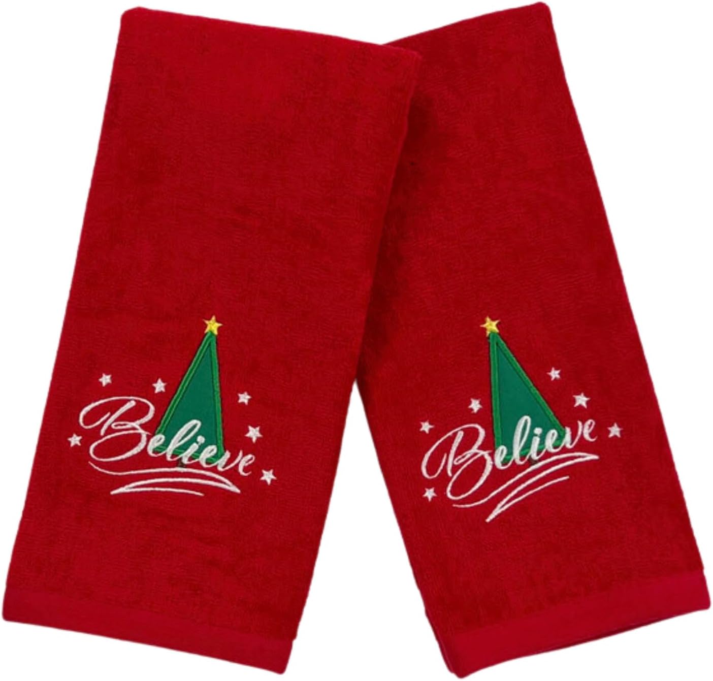 St. Nicholas Square Christmas Towels, Red Bath Hand Towel