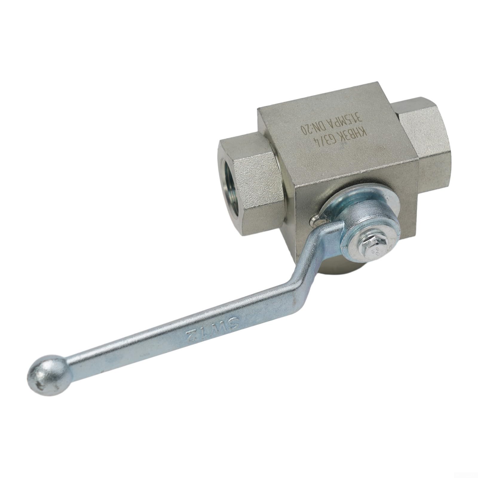 Válvula de Bola 3 Vías para acero Carbono 1/4" para bsp 500 Bar(G3/4)
