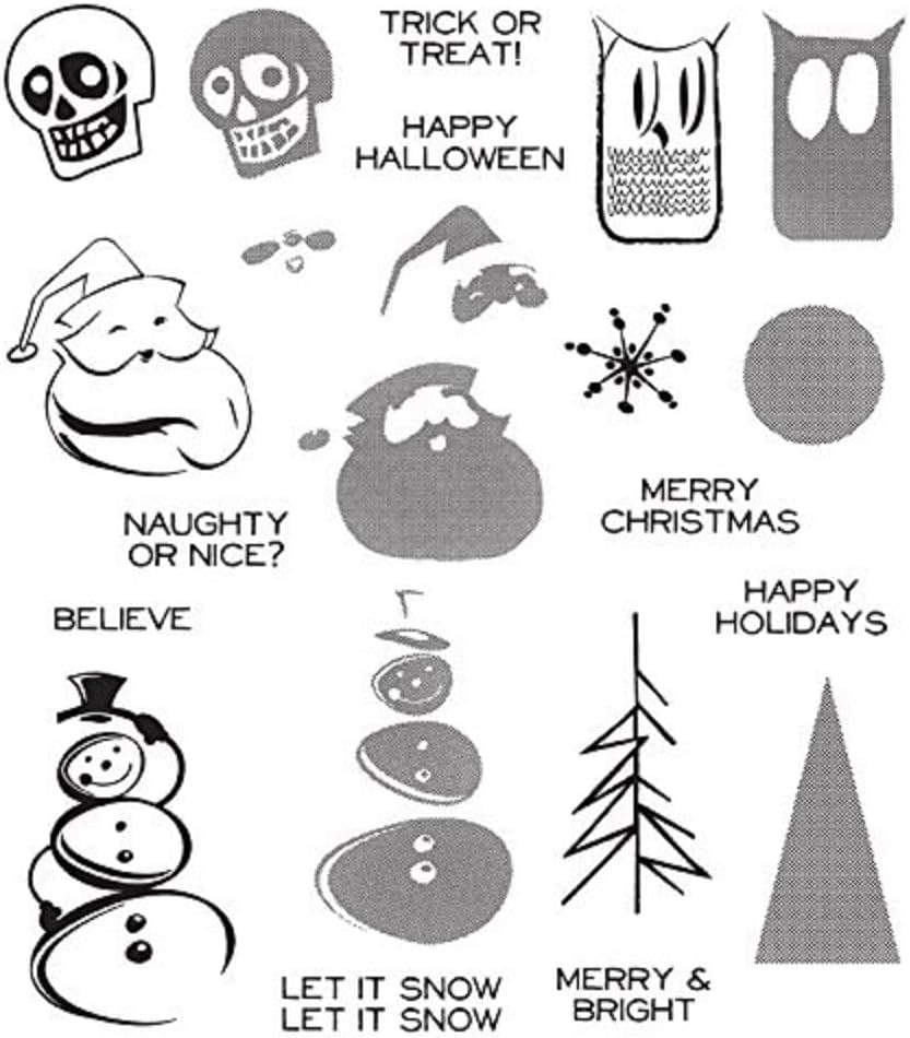 Stampers Anonymous Tim Holtz Cling Rubber Stamp Set, 7" by 8.5", Mini Halftones