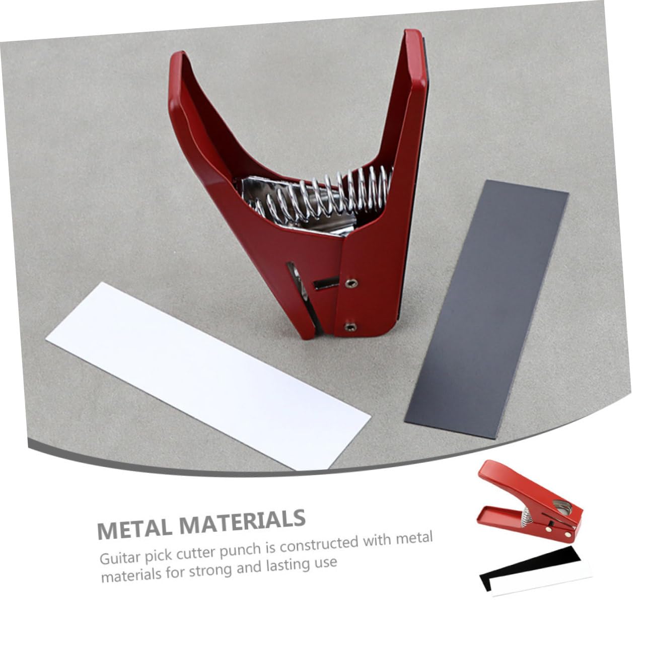 Toyvian Strumento Professionale per Tagliare Plettri di Chitarra in Metallo Rosso e Uso Prolungato per Musicisti e Appassionati di Musica