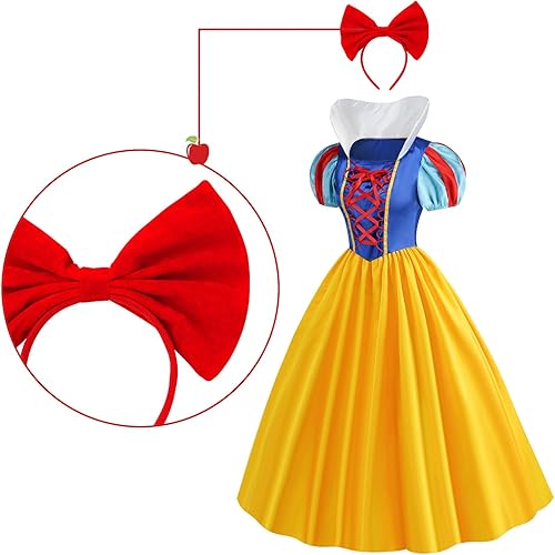 Miniatura 3 de Disfraz de princesa para mujer, vestido de princesa para adultos con diadema, disfraz de Halloween