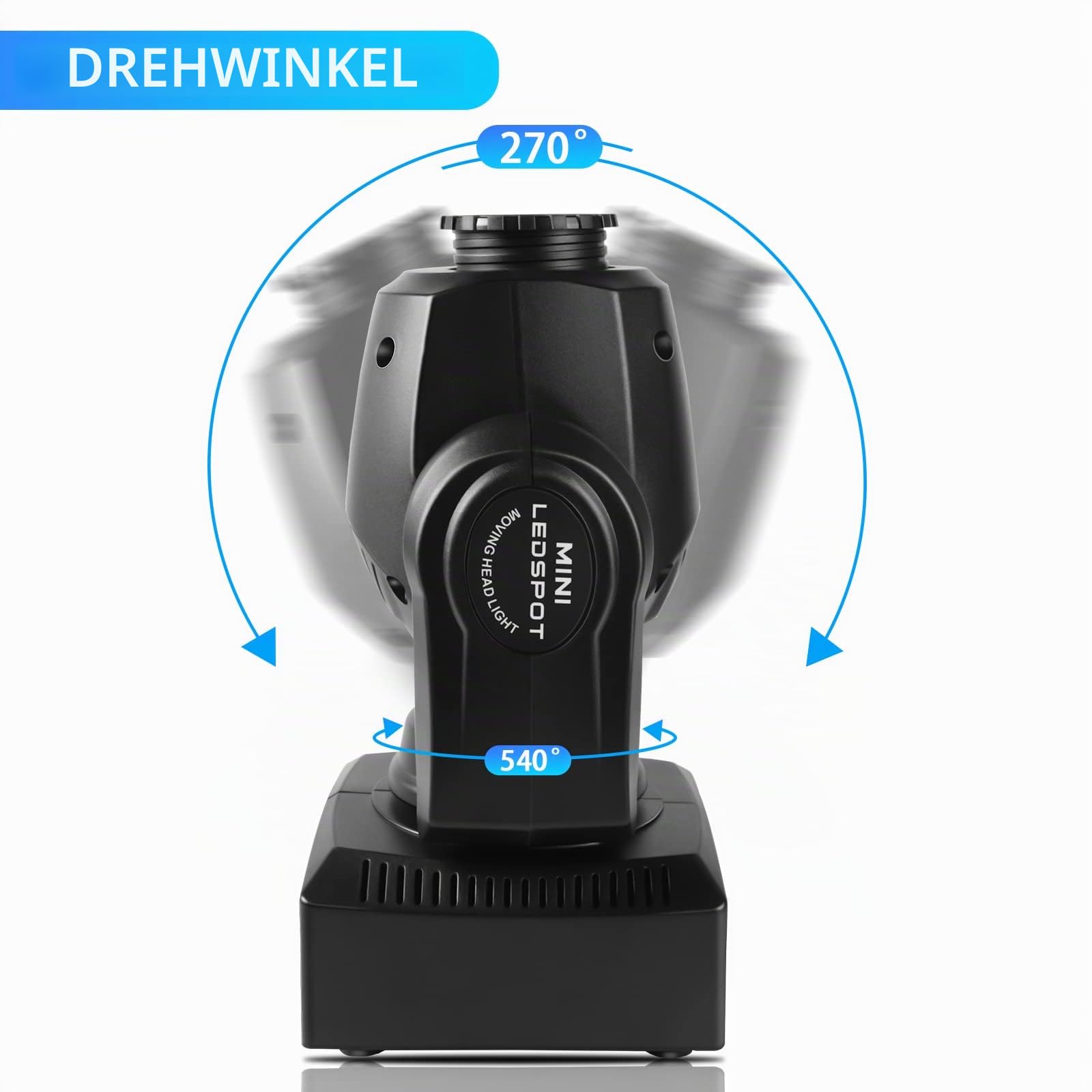 4 Stück Moving Head Bühnenlicht mit 1 Flightcase, LED RGBW Beam Pattern DMX512 DJ Partylicht für Disco KTV DJ Club