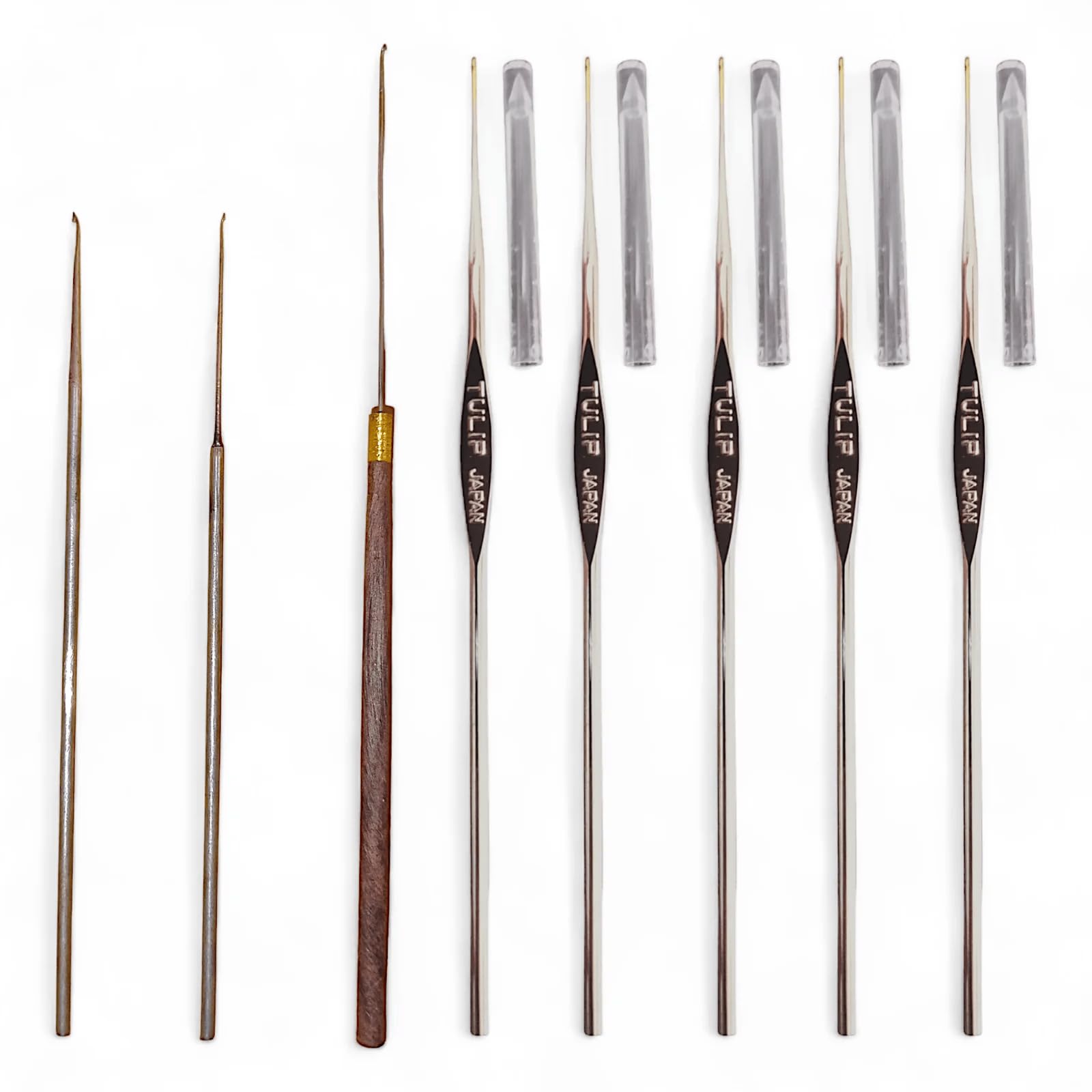AJISTYLZ Aari Needle Combo Set of 8 – Tulip Sizes 12, 13, 14, 23, 24 with Iron & Wooden Handle Needles – for Aari Work, Zardosi, Bead Embroidery & Thread Craft – Professional & DIY Kit-image-39