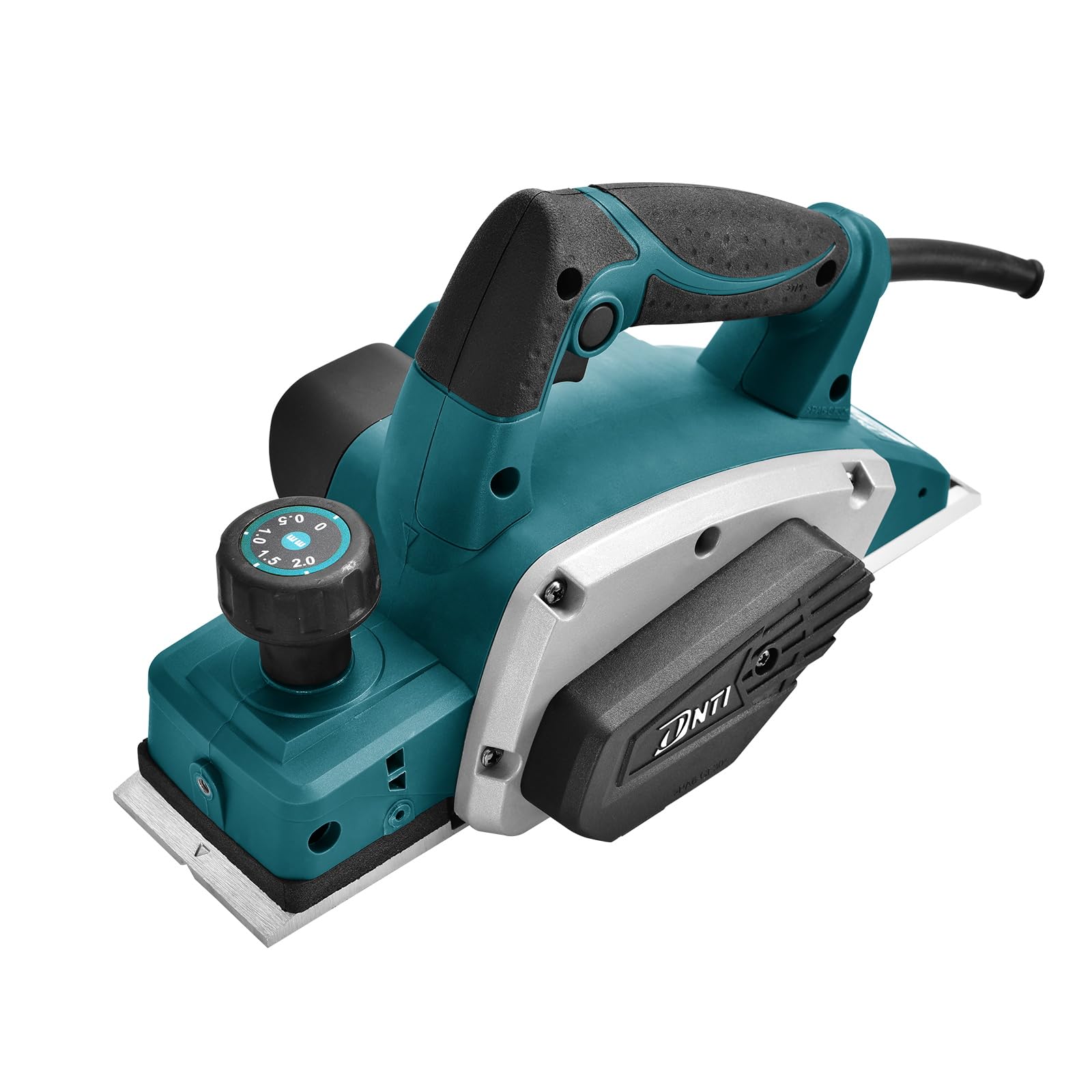 DNTI Rabot électrique 620 W, largeur de rabot 82 mm, raboteuse bois 16000 tr/min, raboteuse electrique profondeur de rabotage 2 mm, 230 V Idéal pour le bricolage et le travail du bois 58215B