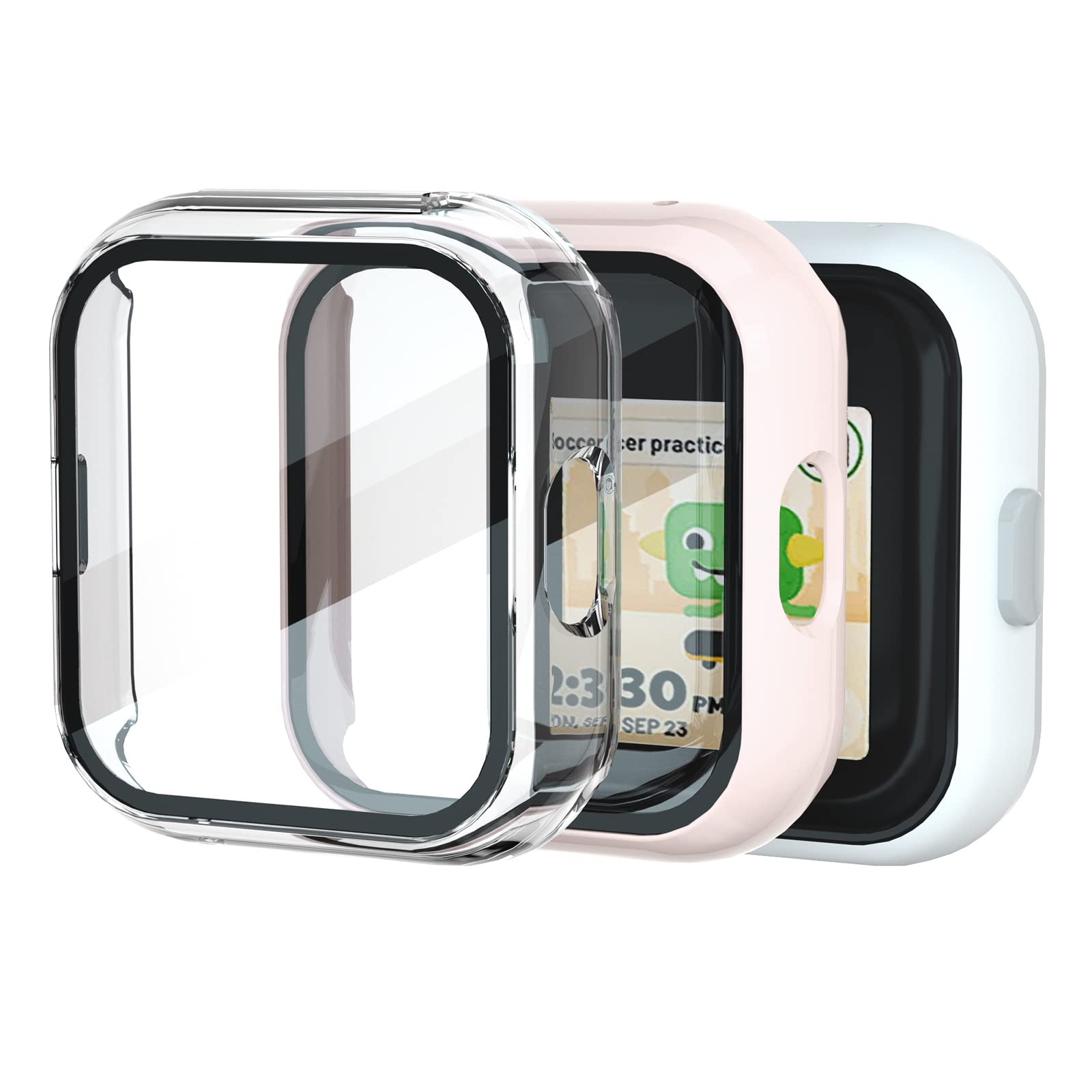 2 Pack Case Compatible with Sync UP Kids Watch Screen Protector (Not Compatible with SyncUP Watch 2), Hard PC & Tempered Glass SyncUP Kids Watch