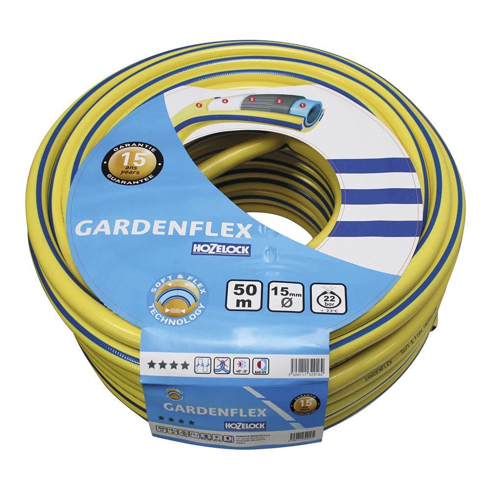 Tuyau d'arrosage Gardenflex Ø15mm 50m souple pour grand jardin