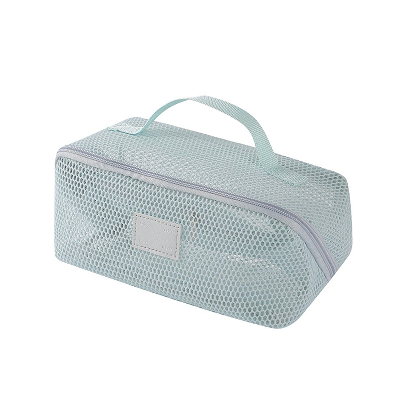 Lerpwige Transparent Mesh Toiletry Bag Multi-Compartment Cosmetic Storage for Skincare Travel Use Premium Mesh Cosmetic Organiser