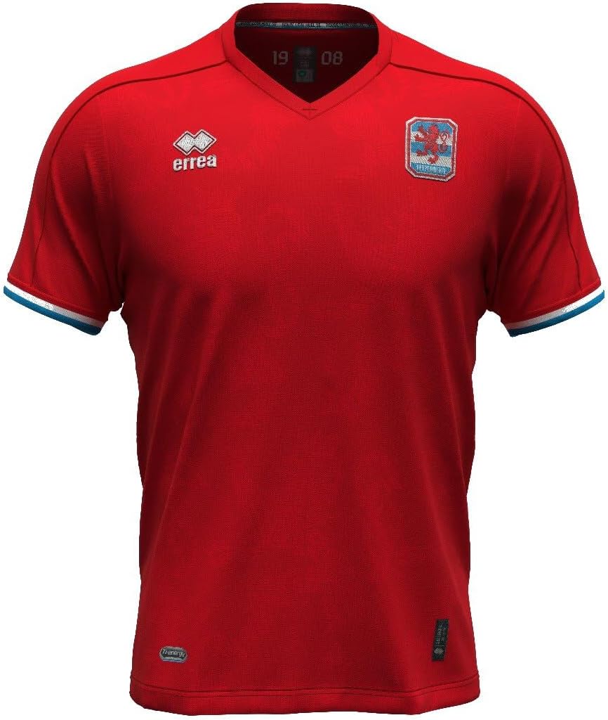 Errea Luxembourg Men's Home Soccer Jersey 2024-2025 - XL 44" (US/UK Large) Red