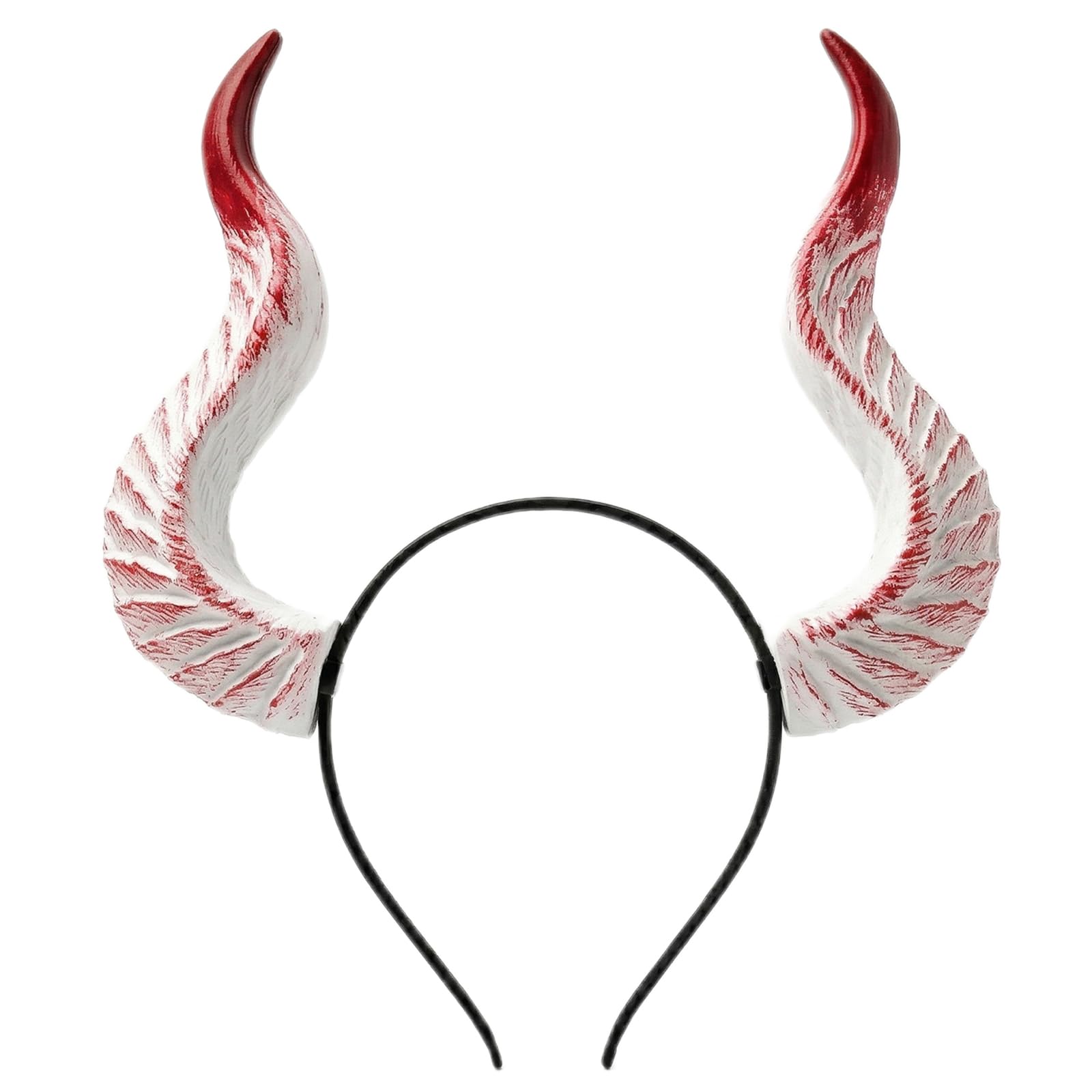 Women Halloween Devil Horns Headband Gothic Demon Witch Hairband Ox Sheep Horn Hair Hoop Headdress Day of the Dead Headwear Halloween Cosplay Party Headpiece Fancy Dress Costume Hair Accessory