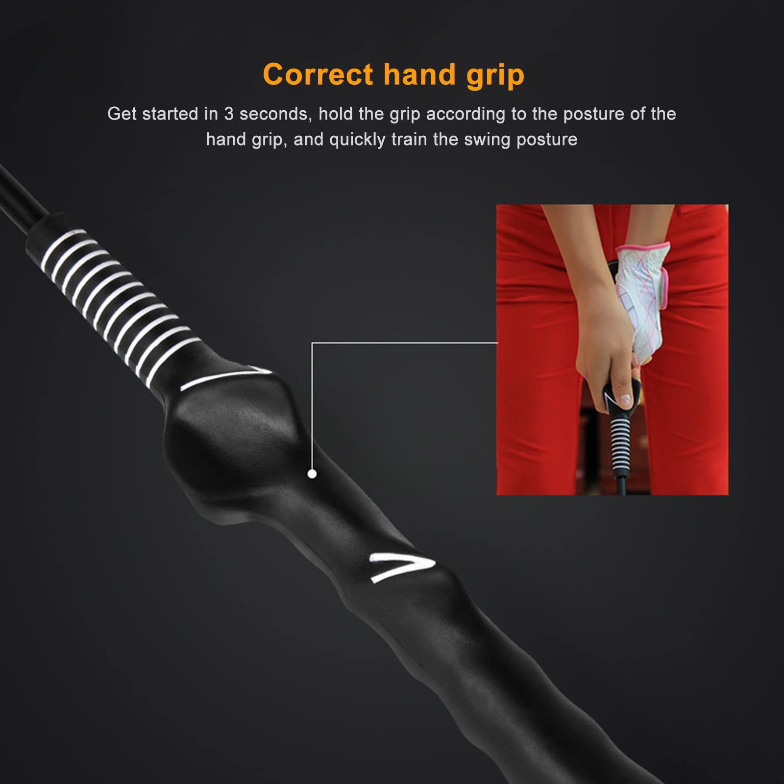 Bastone da Riscaldamento per Allenatore Altalena da Golf, Allenatore Altalena Regolabile a 6 Stadi per Forza Presa Tempo Flessibilità Tuta da Allenamento per Allenamento Indoor Chipping Colpire Acce
