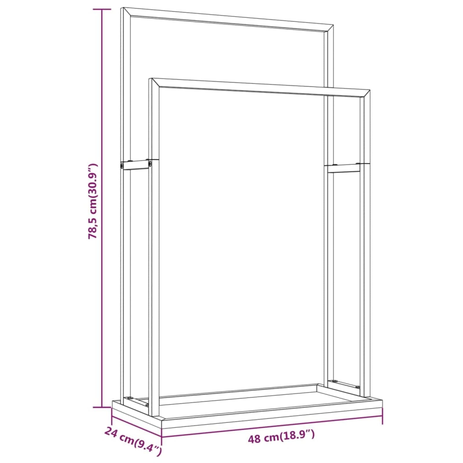 Homgoday Toallero independiente dorado de 48 x 24 x 78,5 cm de hierro, organizador de estante de baño, estante de almacenamiento de ducha, soporte para champú de baño, accesorios de baño, hogar y