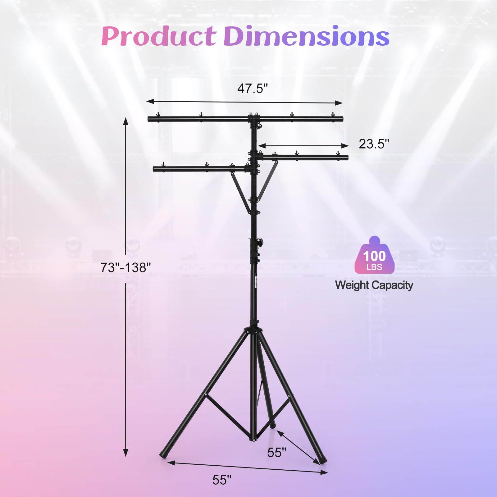 Amazon.com: S AFSTAR DJ Lights Stand, Tripod Lighting Stand w/ 6.1