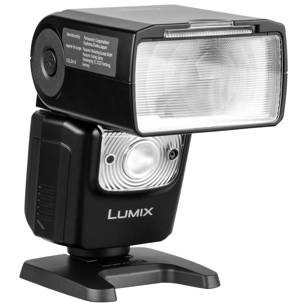 Panasonic DMW-FL580 zewnętrzna lampa błyskowa (szybkie ładowanie - ok. 1,7s, bezprzewodowe sterowanie, funkcja diody LED), czarna