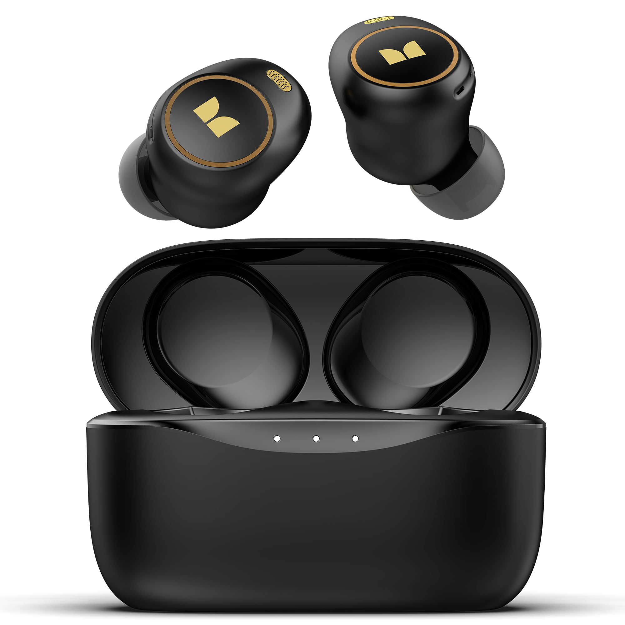 Monster Wireless Earbuds, Bluetooth 5.4 in Ear Stereo Headphones, Built-in Mic for Crystal Clear Call, 32H Playtime, Comfortable Fit, Fast Charging, Waterproof Earphones for Sports, Black