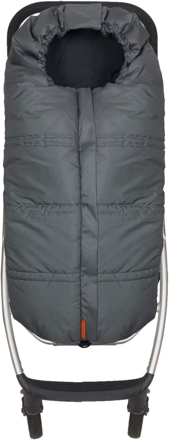 liuliuby Flex CozyMuff - Universal Footmuff with Adjustable Length and Hood - Bunting Bag for Stroller (Charcoal Gray)