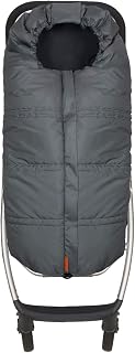 liuliuby Flex CozyMuff - Universal Footmuff with Adjustable Length and Hood - Bunting Bag for Stroller (Charcoal Gray)