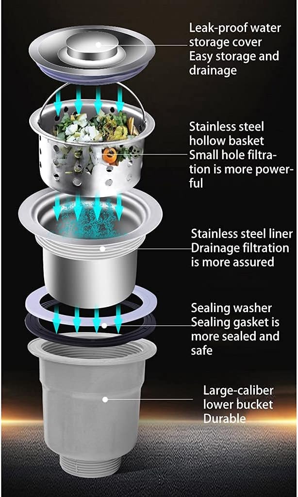 Stainless Steel Commercial Kitchen Prep & Utility Sink,Kitchen 304 Stainless Steel Sink, Integrated Countertop, Household Simple Kitchen Sink, Single Sink with Stand, Dishwashing Sink