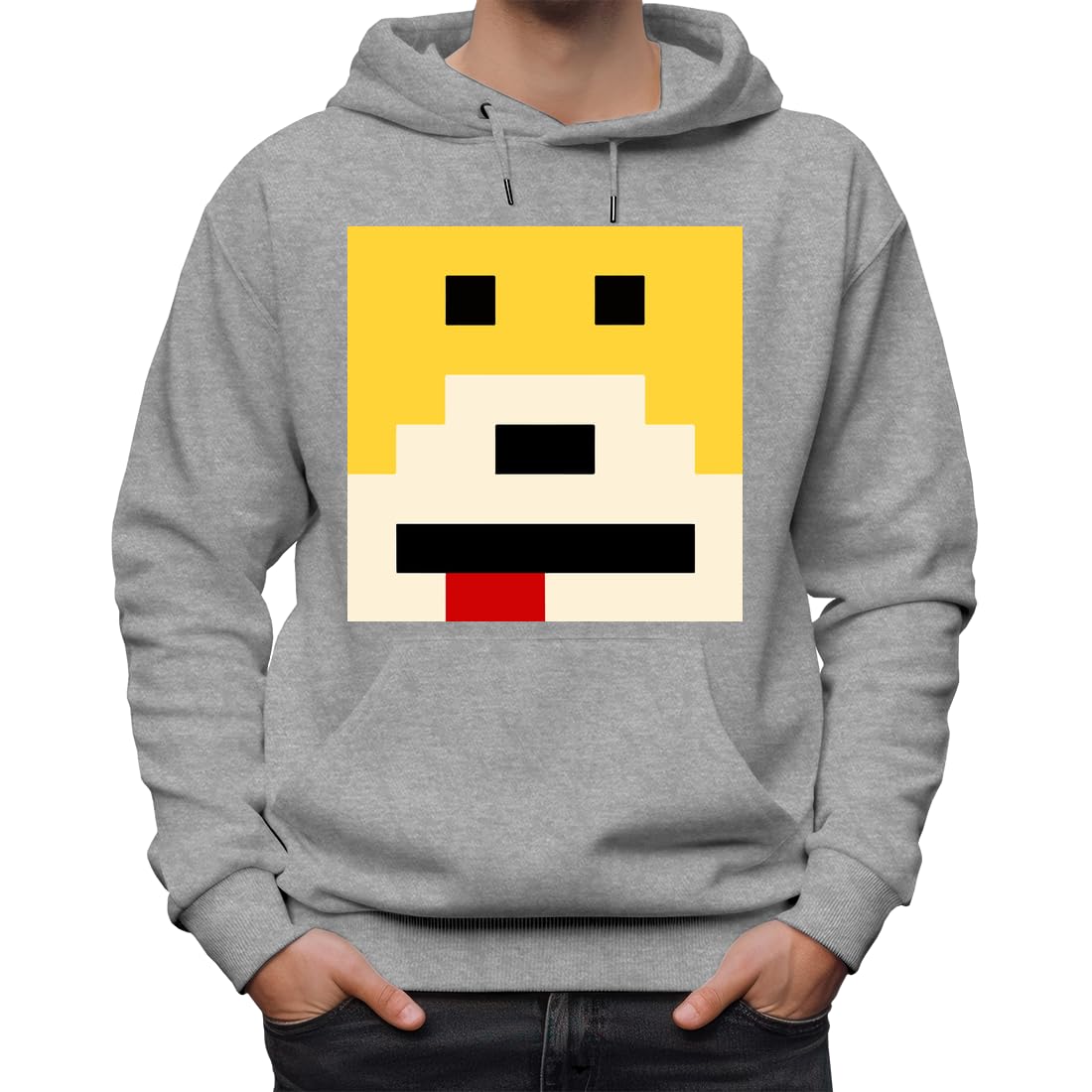 Płaska Eric klasyczna unisex bluza z kapturem dla mężczyzn i kobiet szara