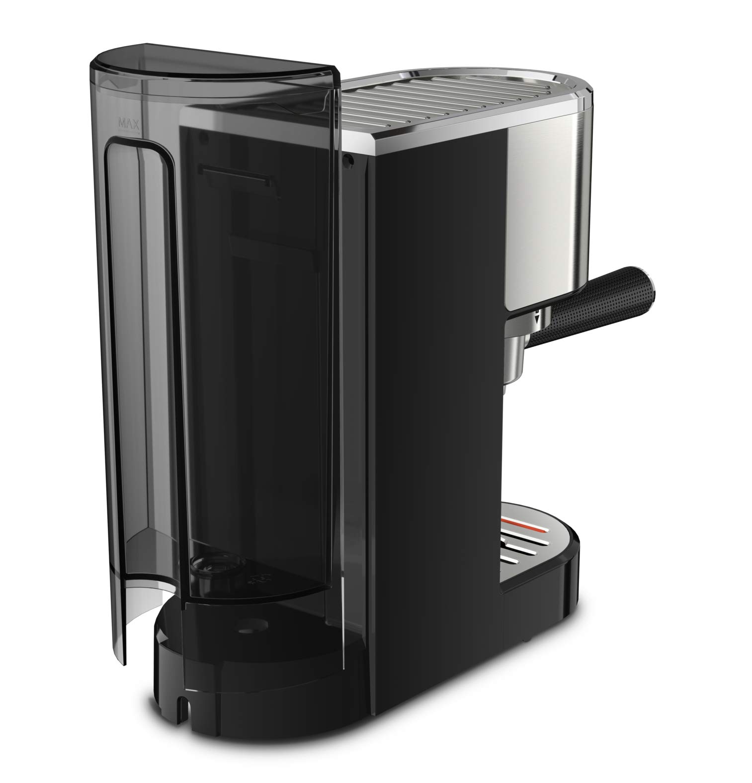 Krups INOX 1L Machine Expresso Virtuoso Automatique, 1 L, 1450 W, Compacte, 2 Tasses, Buse Vapeur pour Cappuccinos et Eau Chaude XP442C11, 1 Liter