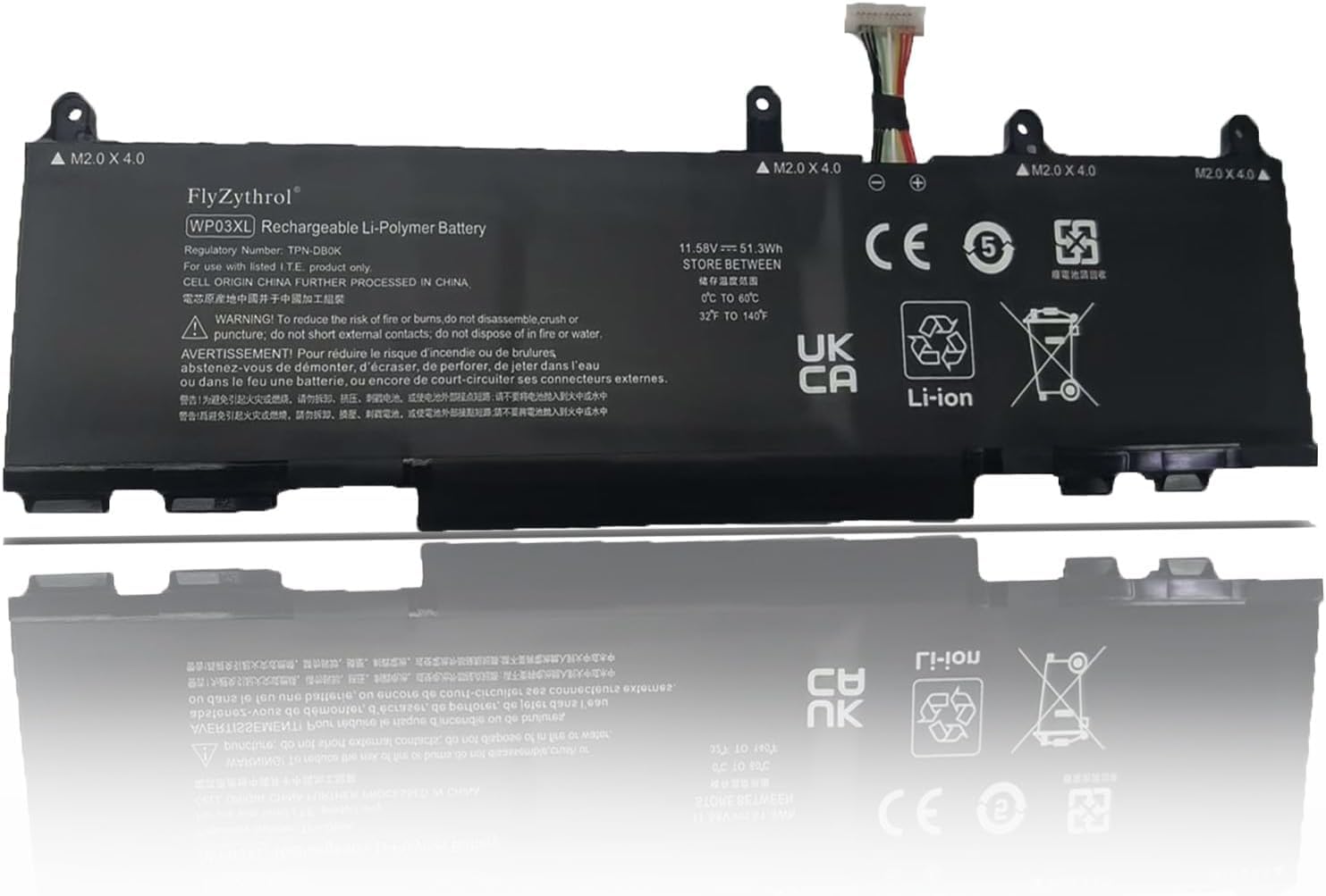51.3Wh WP03XL Batteria portatile compatibile con HP EliteBook 830 835 840 845 860 865 G9/G10 ZBook Firefly 14 G9 14 G10 Mobile Workstation EliteBook X360 1040 G9 1040 G10 2-in-1 M73466-005