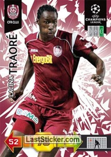 2010-11 Panini Adrenalyn XL UEFA Champions League #92 Lacina Traore CFR 1907 CLUJ Base card Official Soccer Card in Raw (NM or Better) Condition