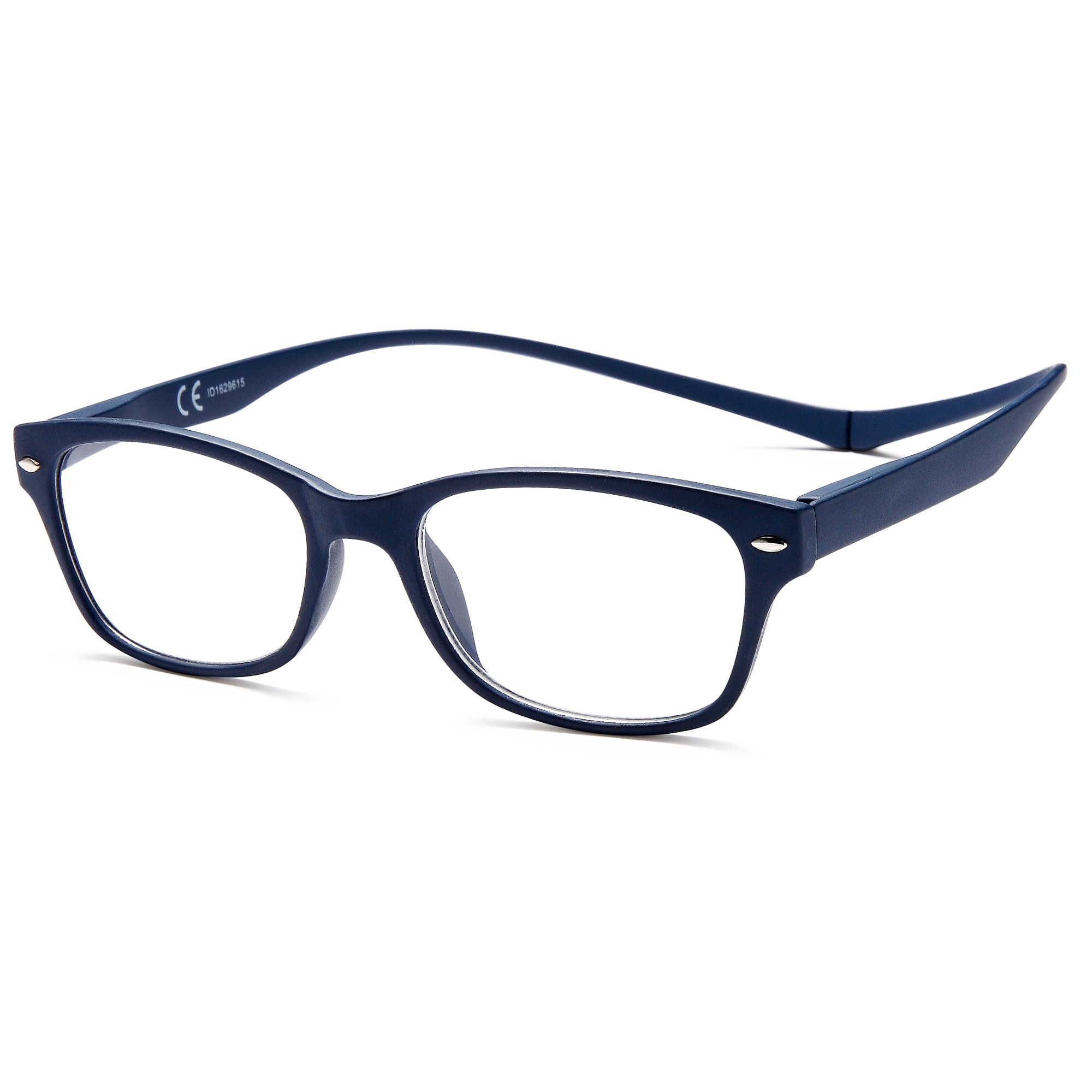Newvision® NV3282 - Gafas de lectura con imán, con bisagras de resorte, patillas para colgar en el cuello, gafas rectangulares con funda,