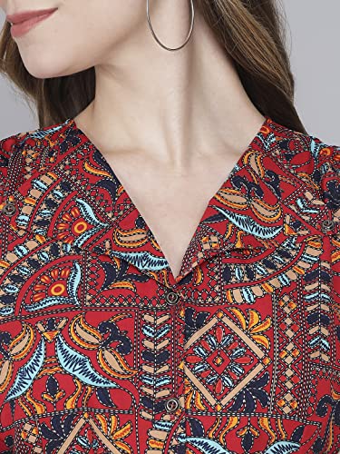 Image of Rudraaksha Women's Printed Maxi Dress Sleeveless Fit & Flare Long Dress || Western Dress for Women || Stylish Maxi Dress Dress || Summer Dress || Boho Printed Dress for Women