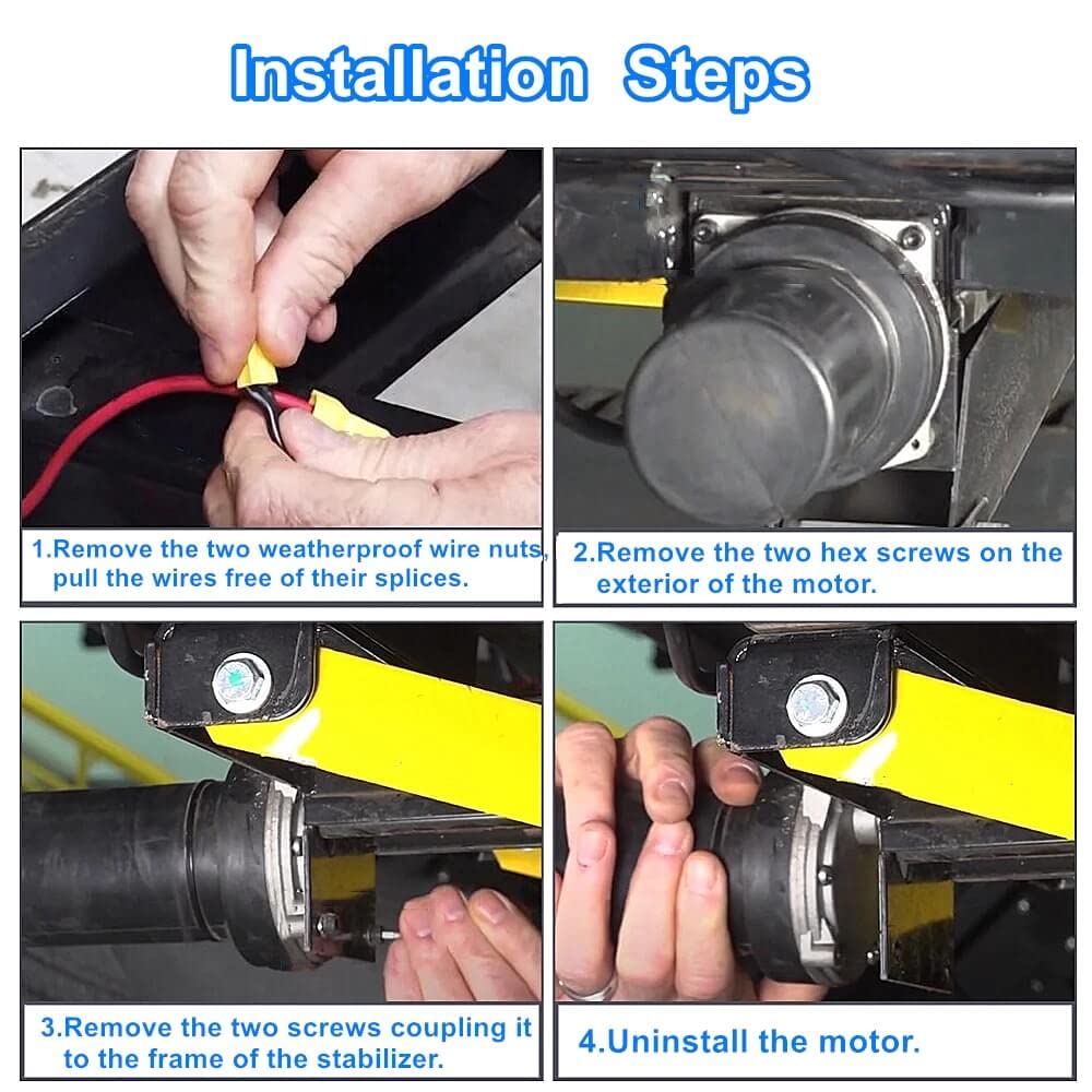 352338 Rear Electric Stabilizer Motor，Jack Motor Compatible with Lippert 113407 352338 138445 178562 162307, for Stabilizer Jacks 337199 298707 369774, Replace C-800 K01531A800 K01531-A800 K01285C800