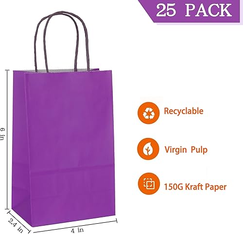 Miniatura 167 de Azowa - Bolsas de papel de estraza con asas para cosas para fiestas, para llevar regalos también